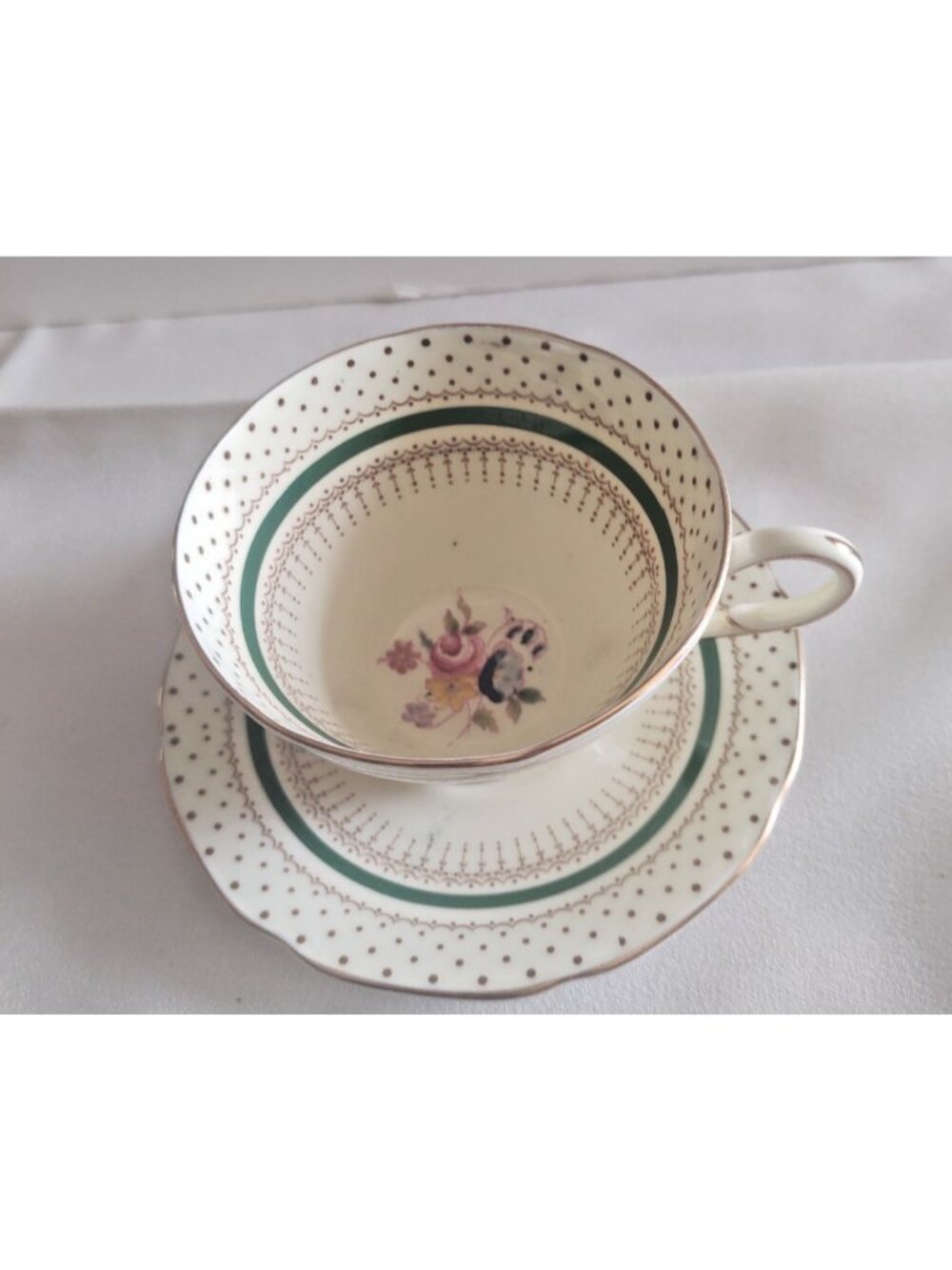 Antique Paragon England Tea Cup & Saucer "Polka" 1930